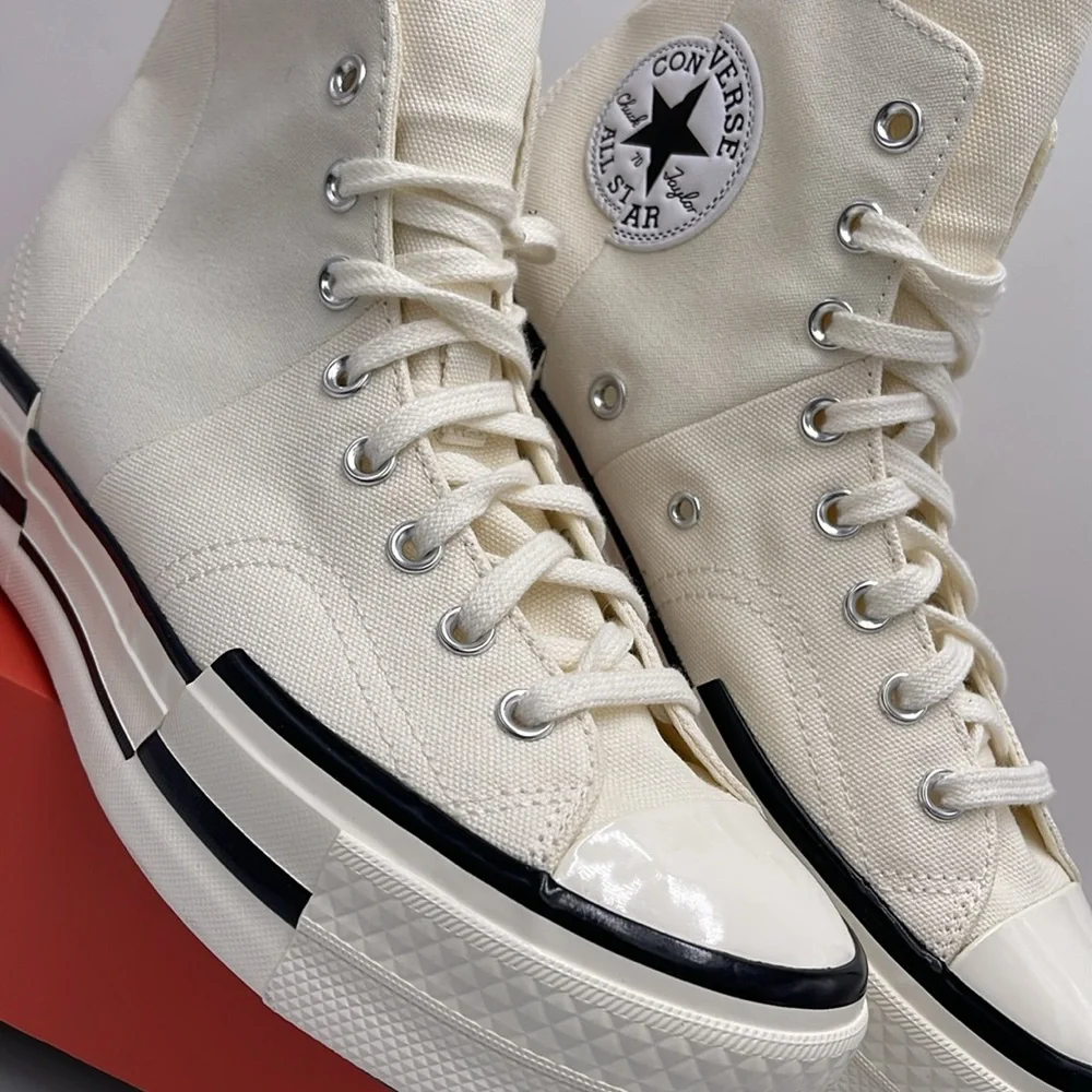 Converse WMNS CHUCK 70 PLUS HI EGRET/BLACK/EGRET A00915C Platforms Sneakers